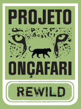 logo do projeto onçafari, o qual realiza o manejo de fauna para reintroduzir onças pintadas no pantanal